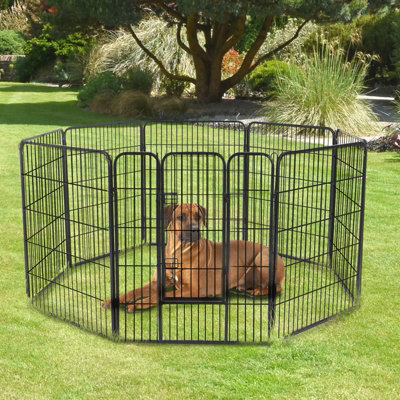 Runesay 8-Panels High-Quality Wholesale Cheap Best Large Indoor Metal Puppy  Dog Run Fence/Iron Pet Dog Playpen Dog Kennels Black 009GROPEYGFU - The  Home Depot