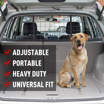 Dog deals car barrier