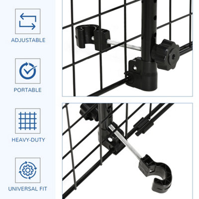 PawHut Heavy Duty Pet Dog Car Barrier Adjustable Ventilated Mesh Wire Guard - 5