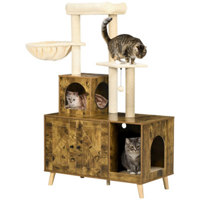 Rustic cat litter box hot sale furniture