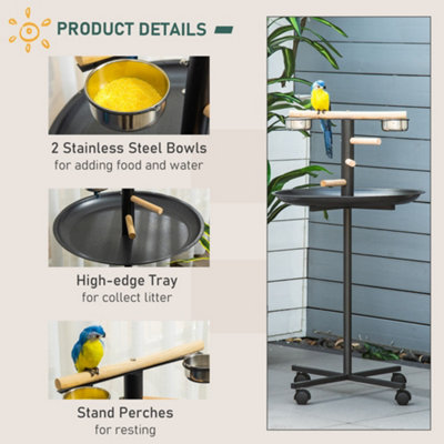 Bird perch stand with wheels hotsell