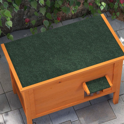 PawHut Outdoor Feral Cat House Insulated w/ Openable Roof - Orange - 8