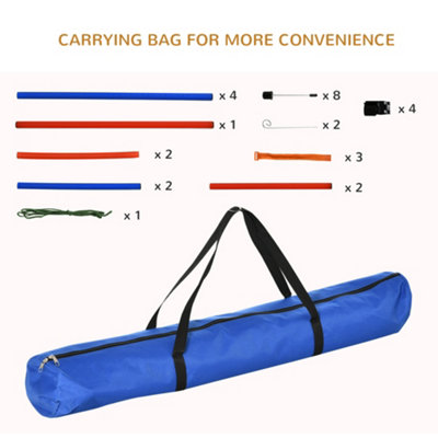 PawHut Pet Agility Training Equipment Dog Play Run Jump Obedience Training Set Adjustable (Pole + Hoop + Hurdle) - 5