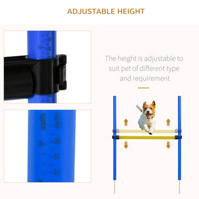PawHut Pet Agility Training Equipment Dog Play Run Jump Obedience Training Set Adjustable (Poles + Hurdle + Tunnel + Lunch Box) - 4