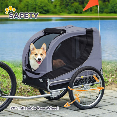 Pawhut pet bike discount trailer