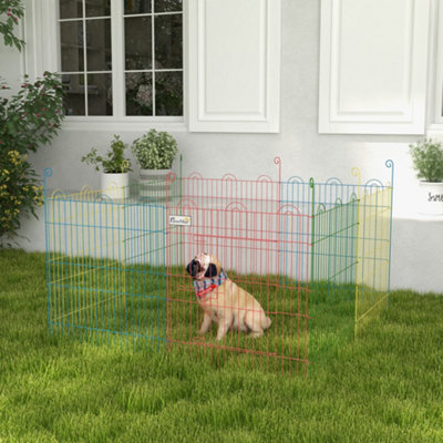 PawHut Pet Playpen Dog Puppy Crate Kennel with Door