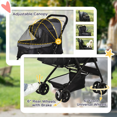 Dog stroller hotsell reversible handle