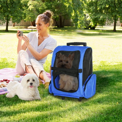 Large dog carrier with hot sale wheels