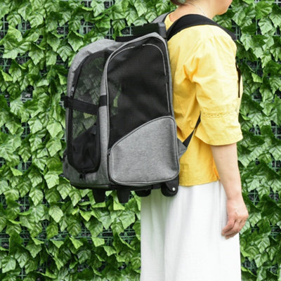 Dog Backpack Cat Backpack With Wheels, Carrier, Backpack Pet