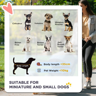 PawHut Pet Travel Stroller Cat Dog Pushchair Trolley Puppy Jogger Carrier Three Wheels for Small Miniature Dogs(Black) - 6