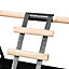 PawHut Portable Bird Stand Resting Stainless Steel Base Wood Perch Ladder Bowls
