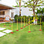PawHut Portable Pet Agility Training Obstacle Set for Dogs w/ Adjustable High Jumping Pole, Jumping Ring, Turnstile poles