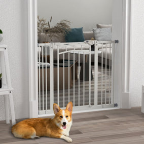 PawHut Pressure Fit Safety Gate w/ Auto Closing Door, for Small Medium Dogs, 74-100cm