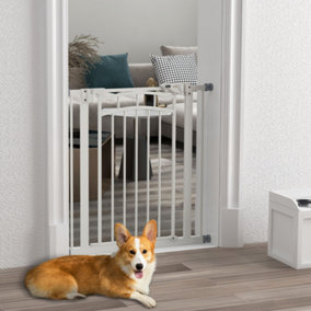PawHut Pressure Fit Safety Gate w/ Auto Closing Door, for Small, Medium Dogs, 74-80cm