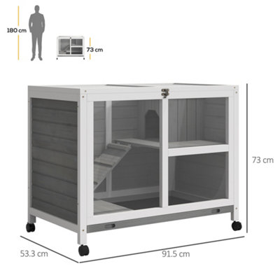 Pawhut 91 deluxe outlet rabbit hutch