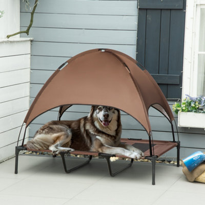 PawHut Raised Dog Bed Waterproof Elevated Pet Cot with Breathable Mesh ...