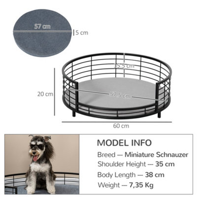 Round metal 2024 dog bed