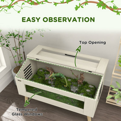 ZONADAH Slimme Ventilatieventilator Voor Reptielen – Met Temperatuur- En Vochtigheidssensor Voor Terrarium