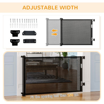 Extra tall mesh outlet pet gate