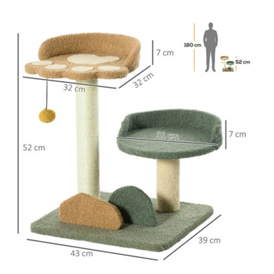 Cat tree with outlet two beds