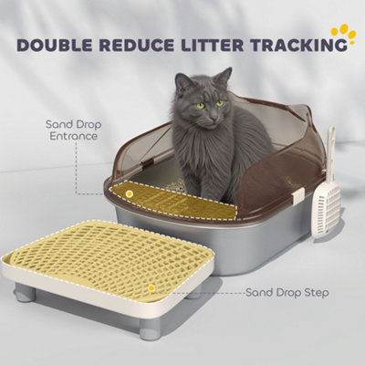 Litter Mat Best Metal Cat Litter Scoop Cat Litter Mat PawHut - Main Image