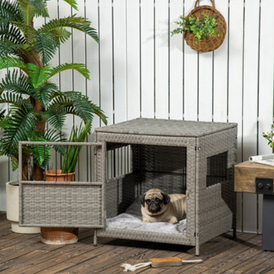Wicker dog crate discount