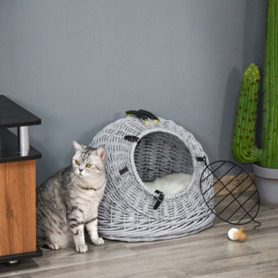 Cat carrier wicker best sale