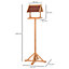 PawHut Wooden Bird Feeder w/ Cross-shaped Support Feet Weather Resistant Roof