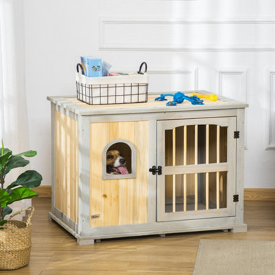 https://media.diy.com/is/image/KingfisherDigital/pawhut-wooden-dog-crate-furniture-style-dog-kennel-end-table-w-lockable-door-window-for-small-medium-dogs-grey-and-natural~5056534579432_01c_MP?$MOB_PREV$&$width=618&$height=618