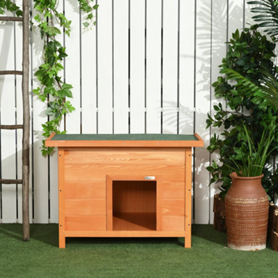 PawHut Wooden Dog Kennel Elevated Dog Pet House w/ Open Top 82W x 58D x 58H cm - 9