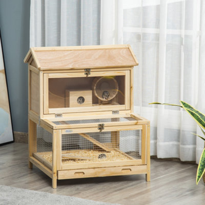 Pawhut wooden hotsell hamster cage