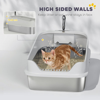 ZERO 90 Kattenbak - Aluminium - Hygiënisch & geurvrij - 60 x 40 x 15 cm