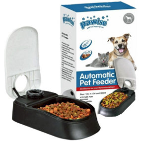 PAWISE Automatic Pet Feeder 300ml Automatic Food Dispenser Station with 48-Hour Timer for Dogs and Cats - Single