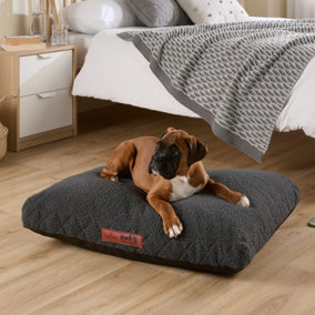 Paws for Slumber Sherpa Pet Bed, Charcoal, Medium