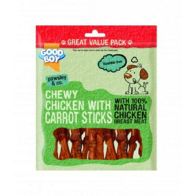 Pawsley & Co Chewy Chicken With Carrot Sticks 320g (Pack of 3)
