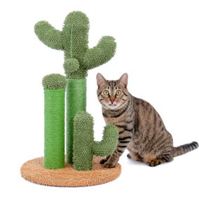 PAWZ Road Cactus Scratching Posts, Creative Cat Tree design, 3 Posts in 1 Set, Brown, L 68.5cm   AMT0066BN-L-HZ