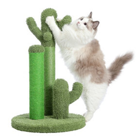 PAWZ Road Cactus Scratching Posts, Creative Cat Tree design, 3 Posts in 1 Set, Green, L 68.5cm   AMT0066GN-L-HZ