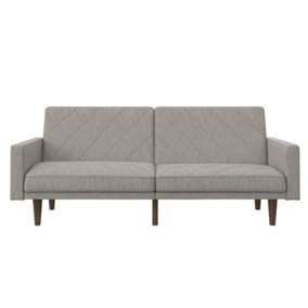 Paxson clic clac sofa bed in linen light grey