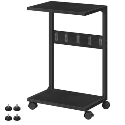 PC TOWER STAND COMPUTER TROLLEY LOCKABLE CASTOR WHEELS