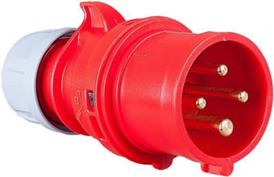 PCE - 16A, 400V, Cable Mount CEE Plug, 3P+E, Red, IP44