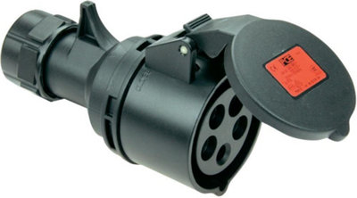 PCE - 32A, 415V, Cable Mount CEE Socket, 3P+N+E, Black, IP44