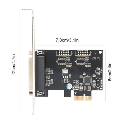 PCI-E to DB25 Parallel Port Adapter Card for LPT Printers