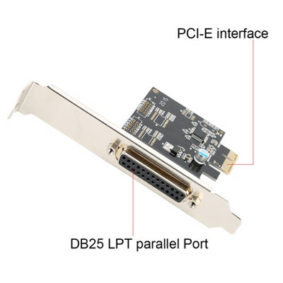 PCI-E to DB25 Parallel Port Adapter Card for LPT Printers