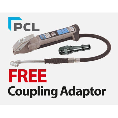 PCL AFG4H03 Tyre Inflator Air Line Gauge Includes Free PCL Adaptor