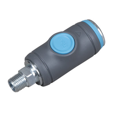 PCL Push-Button Safety Coupling Body Male 1/4" BSPT With Safety Release AC102