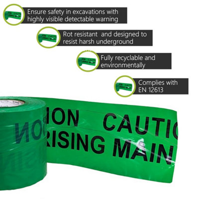 PDL - PegDev - Detectable Underground Tape (Rising Main) 150mm ...