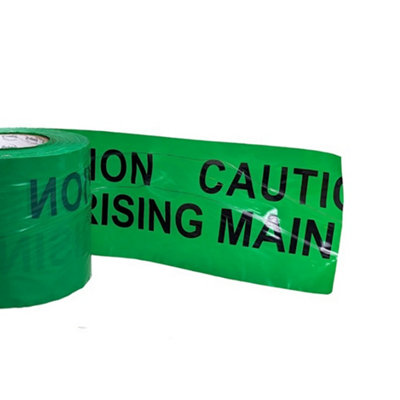 PDL - PegDev - Detectable Underground Tape (Rising Main) 150mm - Durable Polypropylene for Safe Service Identification (30M)