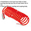 PE Coiled Air Hose with Couplings - 5 Metre Length - 5mm Bore - Recoil Type Hose