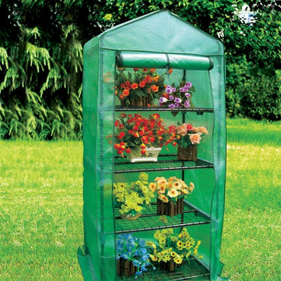 PE Cover for 4 Tier Mini Greenhouse Outdoor Garden Plants Grow Green House - 6