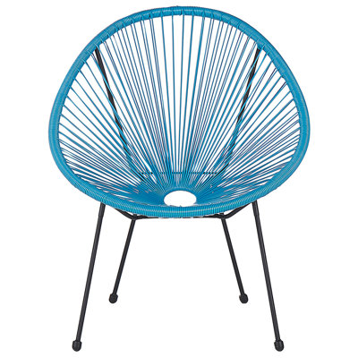 PE Rattan Accent Chair Blue ACAPULCO II
